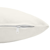 Cushion with Pillow HEERLEN 2 pcs White Fabric - Top-Down View