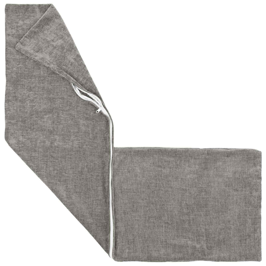 Throw Pillow HEERLEN Light Grey 40 x 145 cm Chenille Fabric