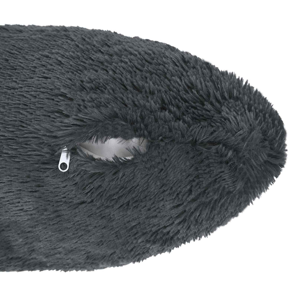 Cushion with Pillow HEERLEN Anthracite 40 x 145 cm PV Fleece