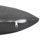 Cushion with Pillow HEERLEN 6 pcs Light Grey Fabric