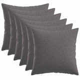 Cushion with Pillow HEERLEN 6 pcs Light Grey Fabric