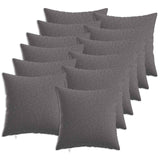 Cushion with Pillow HEERLEN 12 pcs Light Grey Fabric