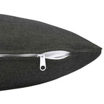 Cushion with Pillow HEERLEN 2 pcs Dark Grey Fabric