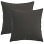 Cushion with Pillow HEERLEN 2 pcs Dark Grey Fabric