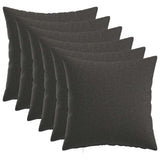 Cushion with Pillow HEERLEN 6 pcs Dark Grey Fabric