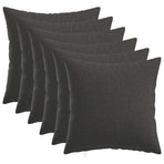 Cushion with Pillow HEERLEN 6 pcs Dark Grey Fabric