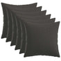 Cushion with Pillow HEERLEN 6 pcs Dark Grey Fabric