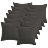 Cushion with Pillow HEERLEN 12 pcs Dark Grey Fabric