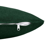 Cushion with Pillow HEERLEN 2 pcs Dark Green Fabric - Top-Down View