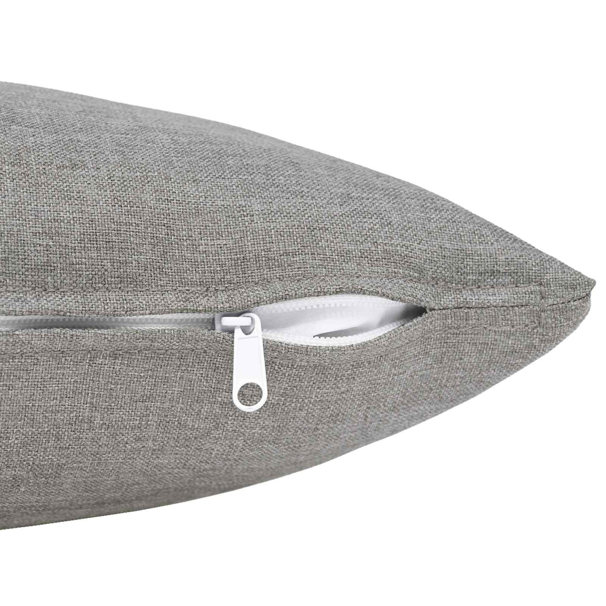 Cushion with Pillow HEERLEN 2 pcs Cloud Grey Fabric