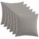 Cushion with Pillow HEERLEN 6 pcs Cloud Grey Fabric
