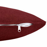 Cushion with Pillow HEERLEN 2 pcs Wine Red Fabric