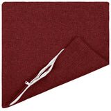 Cushion with Pillow HEERLEN 2 pcs Wine Red Fabric - Side View