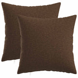 Cushion with Pillow HEERLEN 2 pcs Brown Fabric