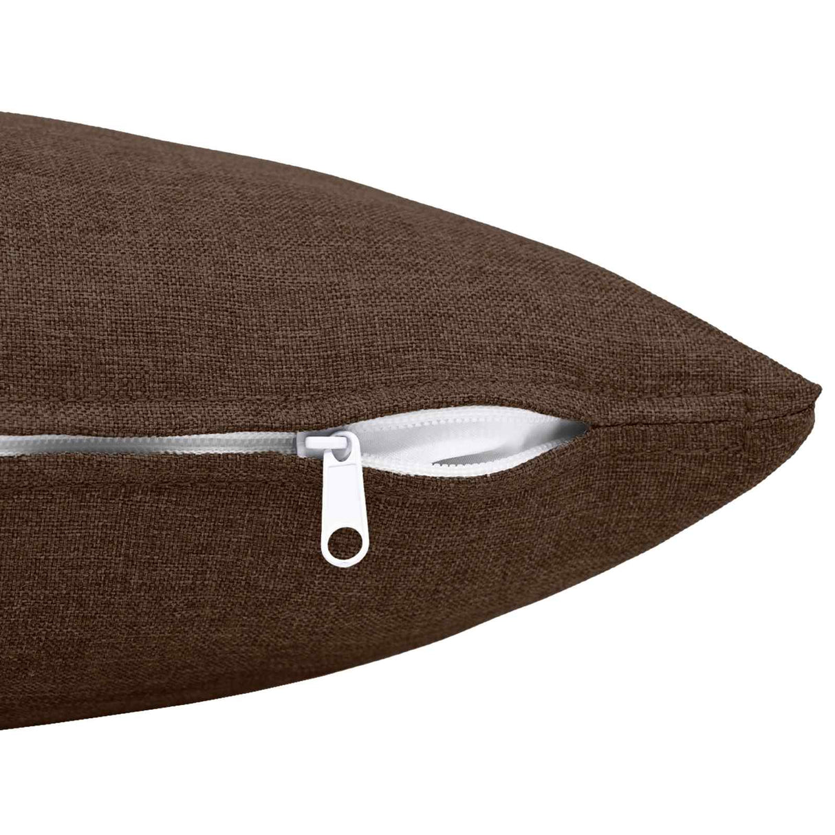 Cushion with Pillow HEERLEN 6 pcs Brown Fabric