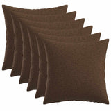 Cushion with Pillow HEERLEN 6 pcs Brown Fabric