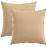 Cushion with Pillow HEERLEN 2 pcs Cream Fabric