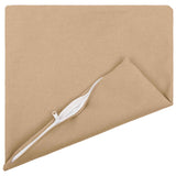 Cushion with Pillow HEERLEN 6 pcs Cream Fabric - Side View