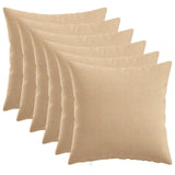 Cushion with Pillow HEERLEN 6 pcs Cream Fabric