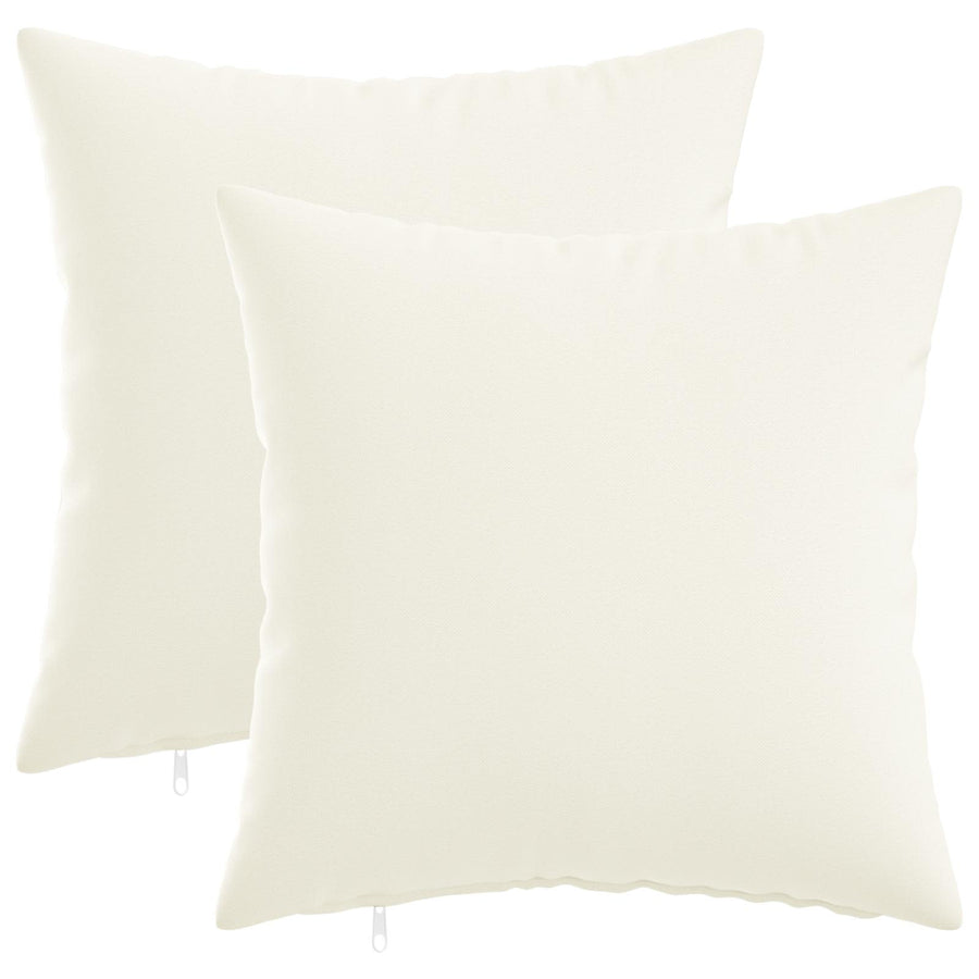 Throw Pillow 2 pcs HEERLEN White 45 x 45 cm Fabric