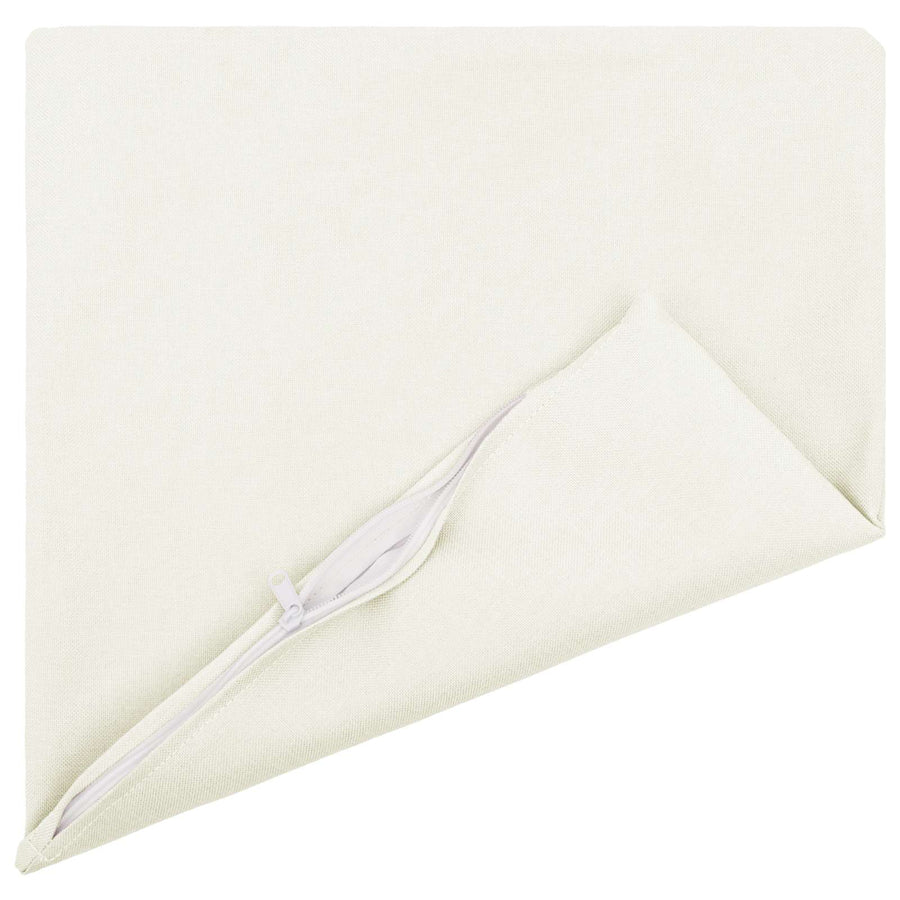Cushion with Pillow HEERLEN 6 pcs White Fabric