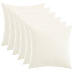Cushion with Pillow HEERLEN 6 pcs White Fabric