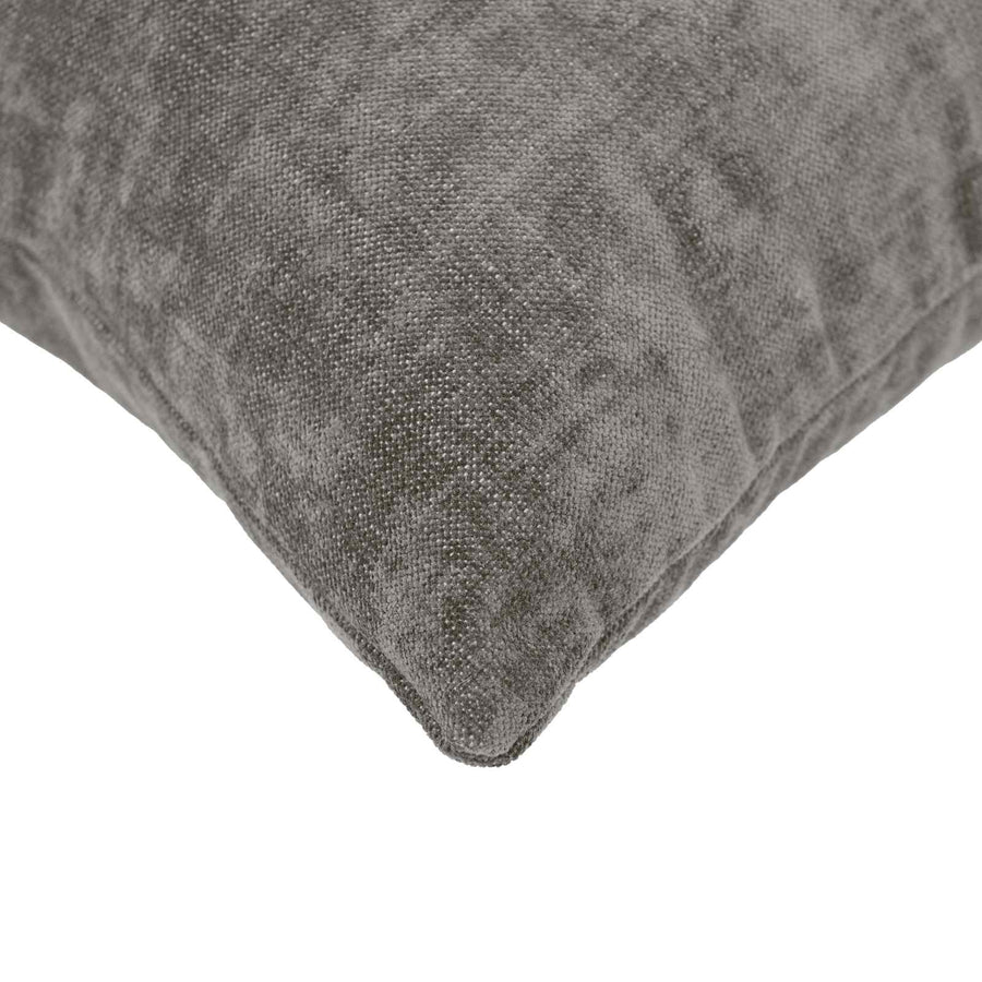Throw Pillow 6 pcs HEERLEN Dark Grey 45 x 45 cm Chenille Fabric