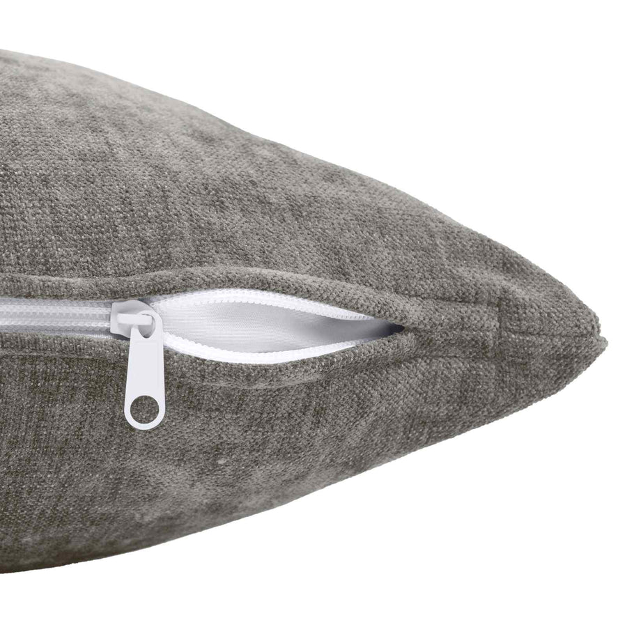 Throw Pillow 6 pcs HEERLEN Dark Grey 45 x 45 cm Chenille Fabric