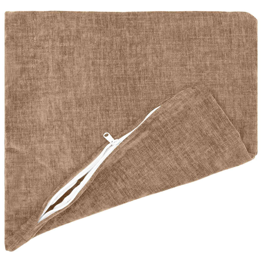 Throw Pillow 2 pcs HEERLEN Brown 45 x 45 cm Chenille Fabric