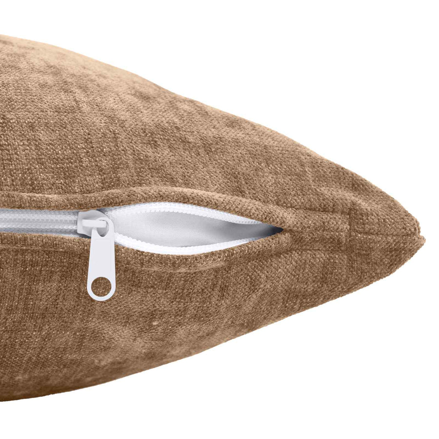 Throw Pillow 6 pcs HEERLEN Brown 45 x 45 cm Chenille Fabric