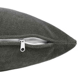 Cushion with Pillow HEERLEN 2 pcs Anthracite Microfiber Fleece - 45-Degree Angle