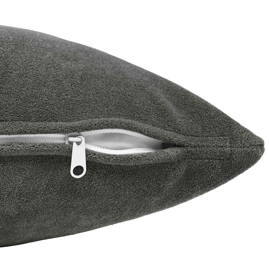 Cushion 2 pcs HEERLEN Anthracite 45 x 45 cm Microfiber Fleece