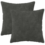 Cushion 2 pcs HEERLEN Anthracite 45 x 45 cm Microfiber Fleece