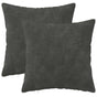 Cushion 2 pcs HEERLEN Anthracite 45 x 45 cm Microfiber Fleece