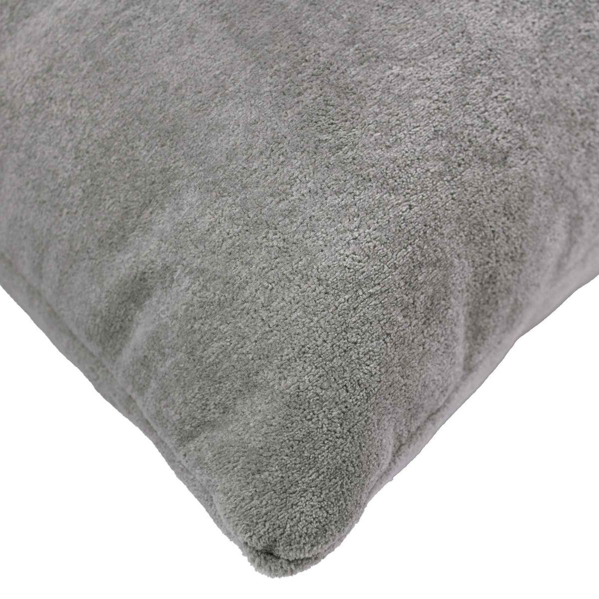 Cushion with Pillow HEERLEN 2 pcs Light Grey Microfiber Fleece