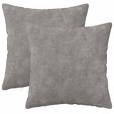 Cushion with Pillow HEERLEN 2 pcs Light Grey Microfiber Fleece