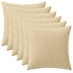 Throw Pillow 6 pcs HEERLEN Beige 45 x 45 cm Polyester