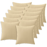Cushion with Pillow HEERLEN 12 pcs Beige Polyester