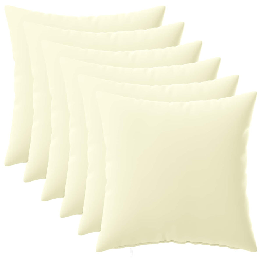 Cushion with Pillow HEERLEN 6 pcs Cream Polyester