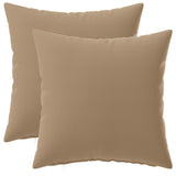 Cushion with Pillow HEERLEN 2 pcs Taupe Polyester - Front View