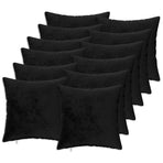 Throw Pillow 12 pcs HEERLEN Black 45 x 45 cm Flannel