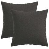 Cushion with Pillow HEERLEN 2 pcs Dark Grey Fabric