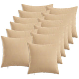 Cushion with Pillow HEERLEN 12 pcs Cream Fabric