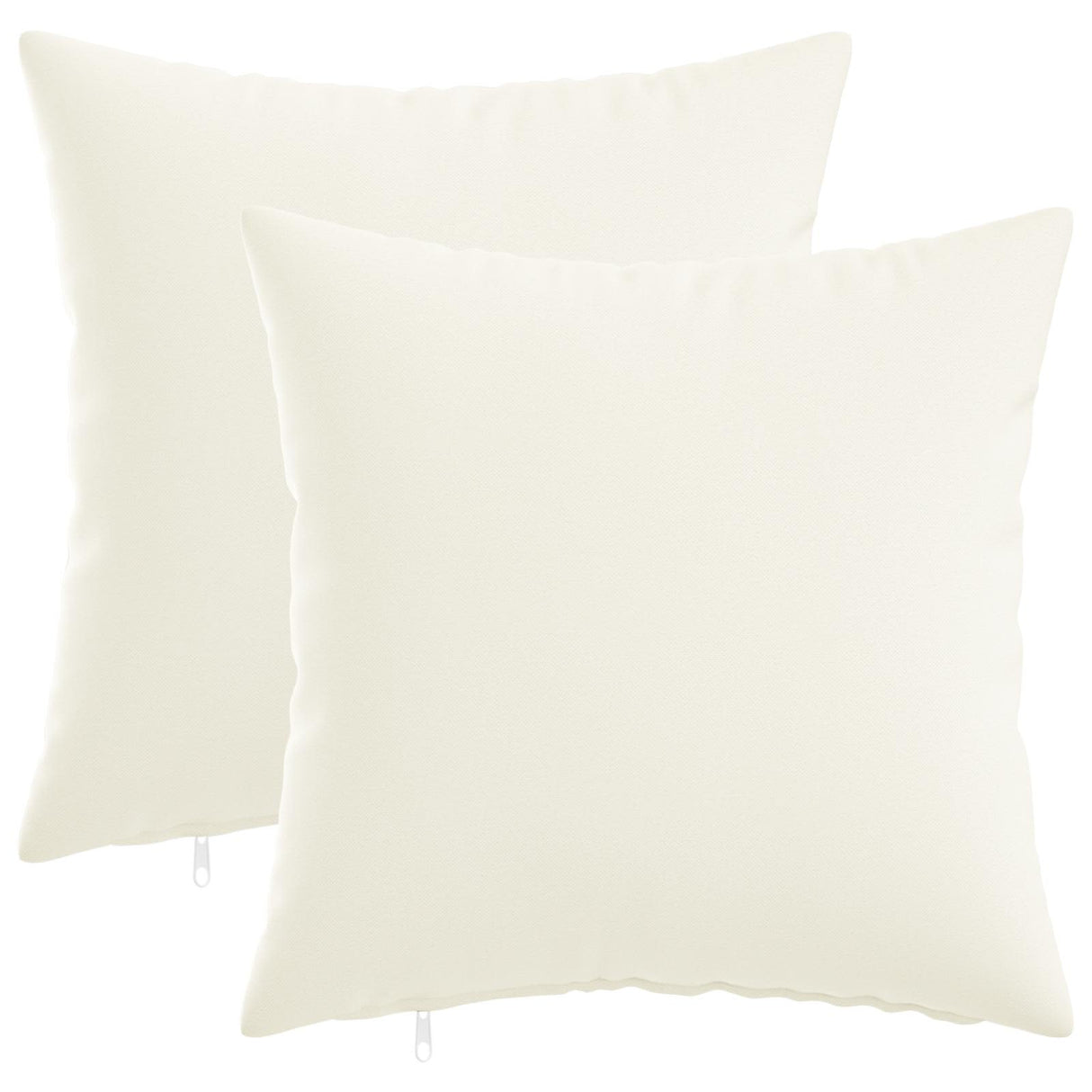 Cushion with Pillow HEERLEN 2 pcs White Fabric