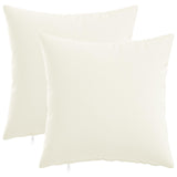 Cushion with Pillow HEERLEN 2 pcs White Fabric