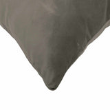 Cushion with Pillow HEERLEN 2 pcs Light Grey Velvet - Top-Down View