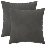 Cushion with Pillow HEERLEN 2 pcs Dark Grey Velvet