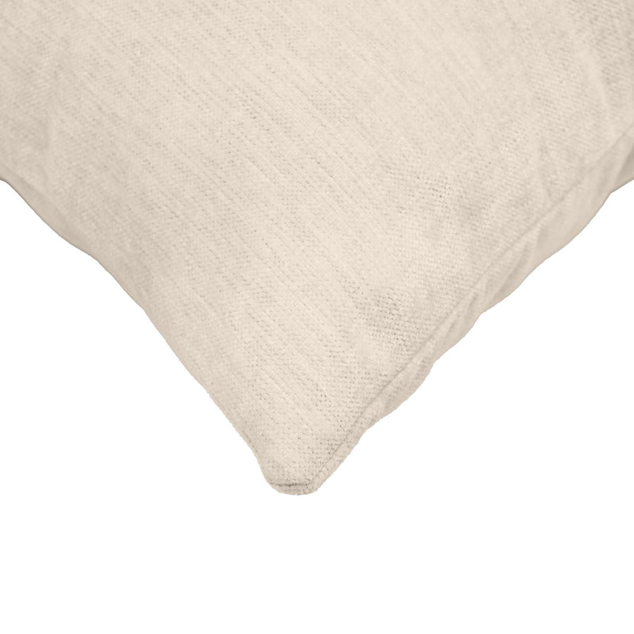 Throw Pillow 2 pcs HEERLEN Cream 50 x 50 cm Chenille Fabric