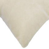 Cushion with Pillow HEERLEN 2 pcs Cream Microfiber Fleece - Top-Down View