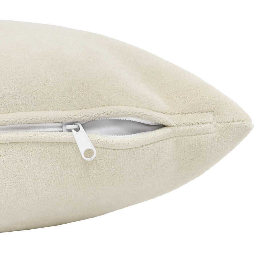 Cushion 2 pcs HEERLEN Cream 50 x 50 cm Microfiber Fleece